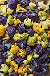 Colourful, boiled cauliflower