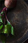 Beetroot on a metal tray