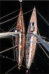 J-Class Yachts Endeavour and Shamrock V as seen from Masthead (130 feet up), Newport, Rhode Island, USA