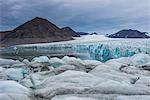 Huge glacier in Hornsund, Svalbard, Arctic, Norway, Scandinavia, Europe