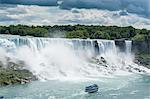 View over the American Falls part of the Niagara Falls, Ontario, Canada, North America