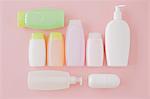 Bottles of cosmetics