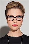 Portrait of a beautiful woman wearing eyeglasses
