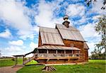 SUZDAL, RUSSIA - SEPTEMBER 08, 2014: Church of St. Nicholas from the village of Glotovo, Yuriev-Polsky district (1766). It was moved to Suzdal in 1960. It was the first building, which marked the beginning of the Museum of Wood Architecture.