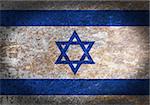 Old rusty metal sign with a flag - Israel