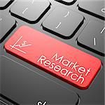 Market research keyboard image with hi-res rendered artwork that could be used for any graphic design.