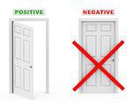 positive: open door; negative: closed and blocked door