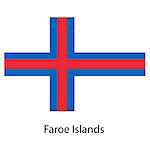 Flag  of the country  faroe islands. Vector illustration.  Exact colors.