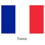 Flag  of the country  franse. Vector illustration.  Exact colors.