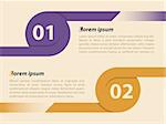 Curling ribbon infographic template with options and details