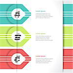 Vivid colored arrows infographics design with light background