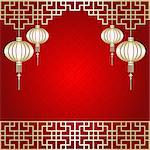 Golden Color Chinese New Year Lantern Background