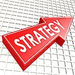 Strategy arrow with graph background image with hi-res rendered artwork that could be used for any graphic design.