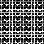Abstract monochrome tiles seamless pattern, retro style repeating vector background.