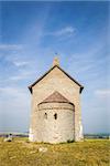 Old Roman Catholic Church of St. Michael the Archangel with Rocks in Foreground on the Hill in Drazovce, Slovakia