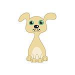 Cute dog, vector illustration of funny doggy