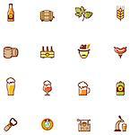 Set of the beer  related icon
