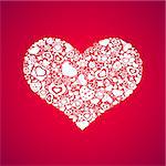 White Heart on Pink Background. Symbol of Valentine's Day. Clipping paths included in additional jpg format.