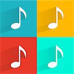 Set of music notes vector