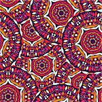 Colorful Seamless Pattern Background. Mandala Backdrop Vector