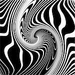 Illusion of vortex movement. Abstract design. Vector art.