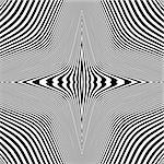 Design monochrome movement illusion background. Abstract striped lines distortion backdrop. Vector-art illustration. No gradient