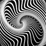 Whirlpool illusion. Abstract op art vector illustration.
