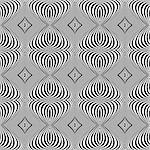 Design seamless monochrome whirl lines background. Abstract striped distortion pattern. Vector art. No gradient