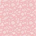 Sweet Pink Valentine Pattern. Clipping paths included in additional jpg format.