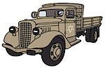 Hand drawing of a classic military truck - not a real model