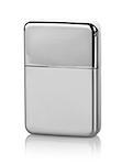 Silver lighter isolated on a white background