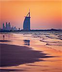 DUBAI, UAE - NOV 24: Burj Al Arab is 321m, second tallest hotel in the world, luxury hotel stands on an artificial island,November 24, 2014 Jumeirah beach, Dubai, United Arab Emirates