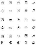 Set of the banking related icons