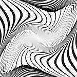 Design monochrome twirl movement illusion background. Abstract strip torsion backdrop. Vector-art illustration. No gradient