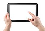 Tablet horizontally isolated on a white background