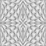 Design seamless monochrome geometric pattern. Abstract volume textured background. Vector art. No gradient