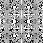 Design seamless striped geometric pattern. Abstract monochrome waving lines background. Vector art