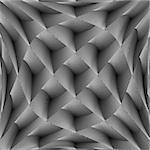 Design monochrome warped grid diamond pattern. Abstract volume textured background. Vector art. No gradient