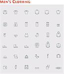 Set of the men clothes icons