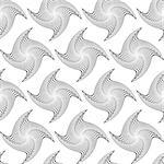 Design seamless vortex movement pattern. Abstract monochrome twisted background. Vector art. No gradient