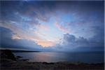 Rocky Coast at Dawn in Summer, Anse de Boumandariel, La Couronne, Martigues, Cote Bleue, Mediterranean Sea, Bouches-du-Rhone, Provence-Alpes-Cote d'Azur, France