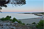 Plage de Sainte Croix at Dawn, La Couronne, Martigues, Cote Bleue, Mediterranean Sea, Bouches-du-Rhone, Provence-Alpes-Cote d'Azur, France