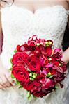 Close-up of of Bride holding Bouquet, Hamilton, Ontario, Canada