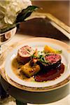 Beef with Carrot, Beets and Scalloped Potatoes at Wedding Reception