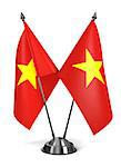 Vietnam - Miniature Flags Isolated on White Background.