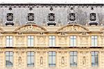 Facade of the Musee du Louvre in Paris, France