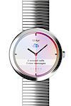 Silver Smart watch on white background