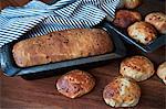 Freshly baked bread and rolls