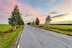 Country road at dusk