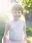 Girl in pink tutu dress